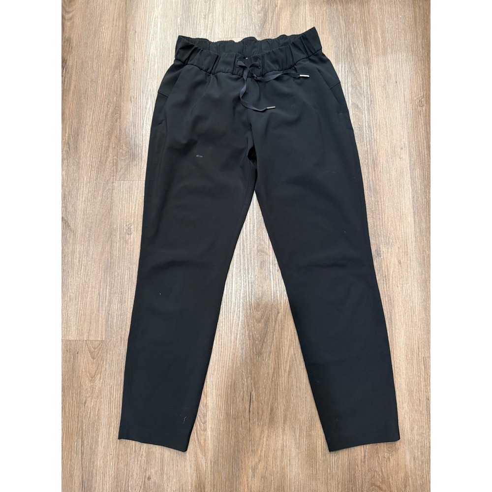 Lululemon On the Fly 7/8 Pant Black Luxtreme High Rise Drawstring Size 6 LW5BS1S